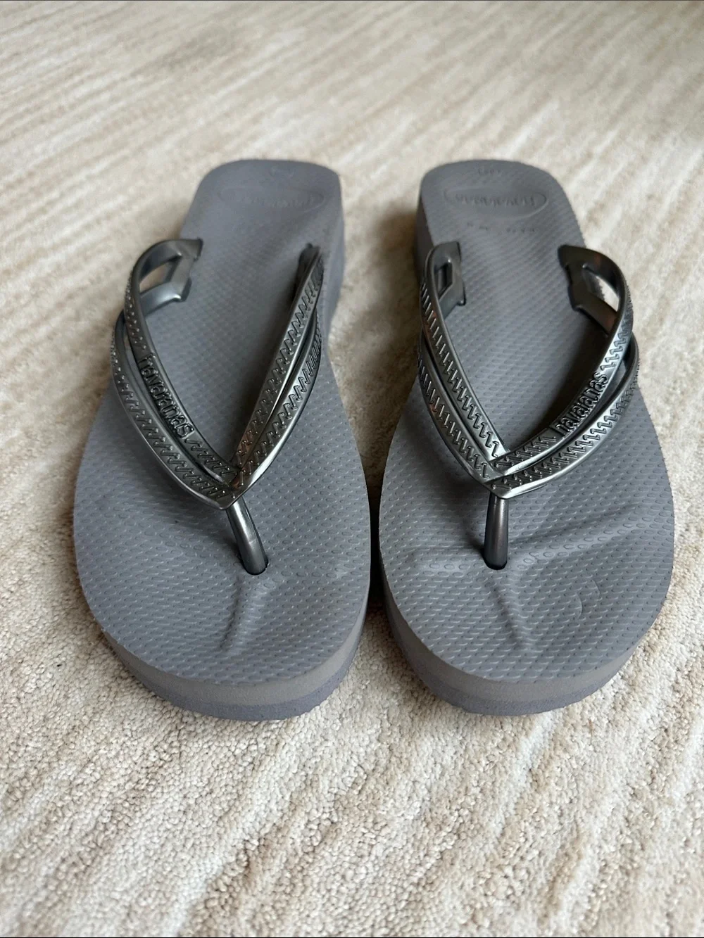 Like New Havaianas Women's Wedge Sandals, Steel Grey/Steel Grey, 9.5 M | EU 41